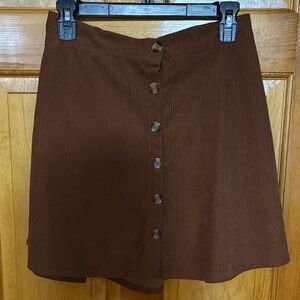 Amazon Brown Corduroy Mini Skirt